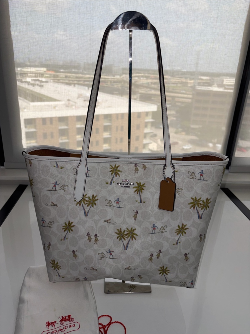 Coach City Tote with Hula print